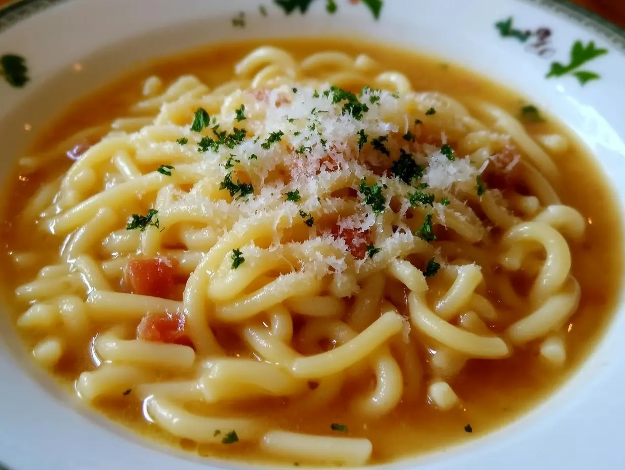 cook pasta in chicken stock