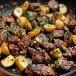 Garlic Butter Steak Bites and Potatoes Recipe: The Perfect One-Skillet Meal