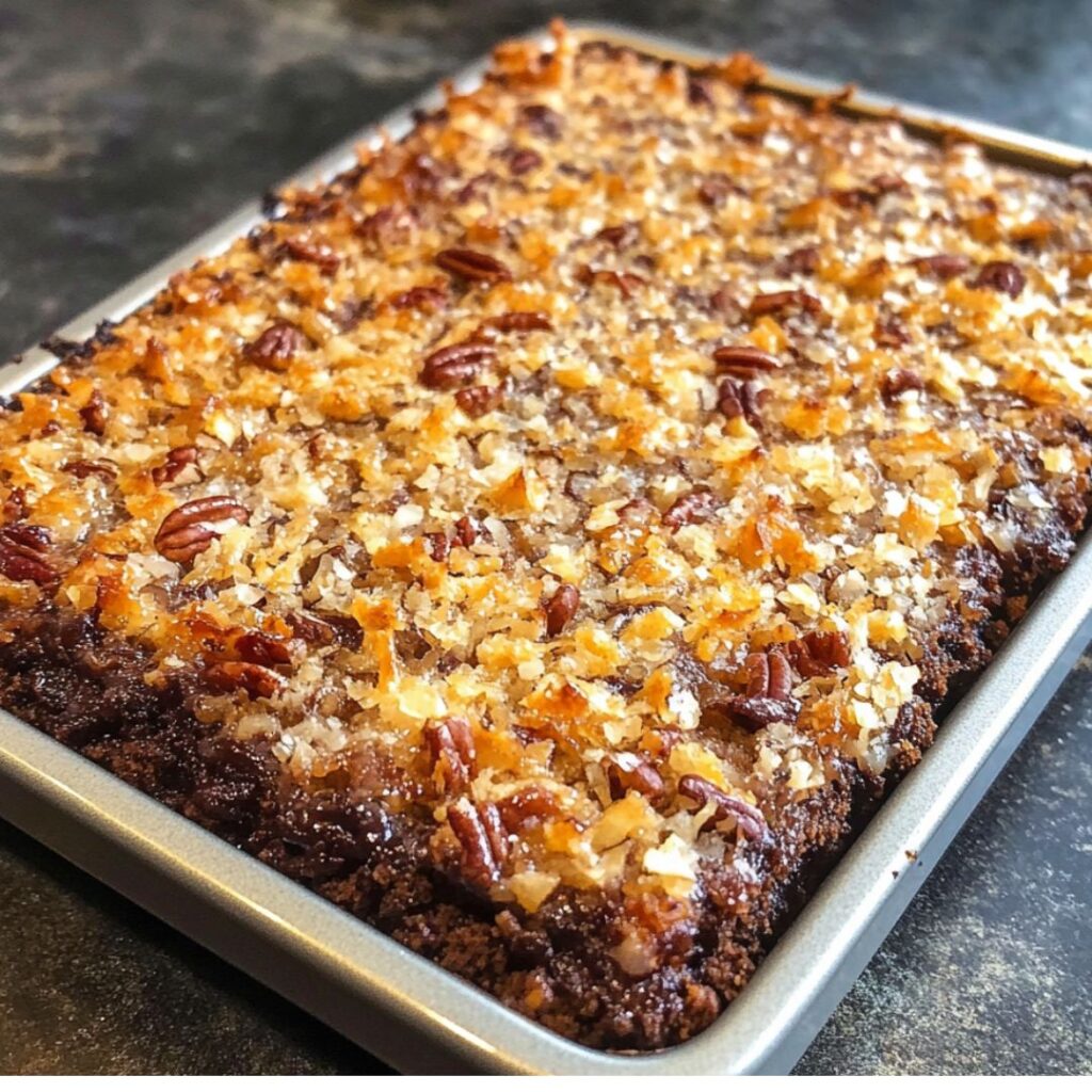 German Chocolate Upside Down Cake